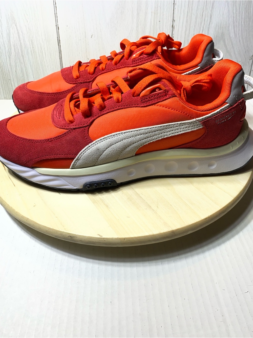 Puma Wild Rider Pickup Urban Red White Men's Shoes Sneakers Size US 11 381637-03